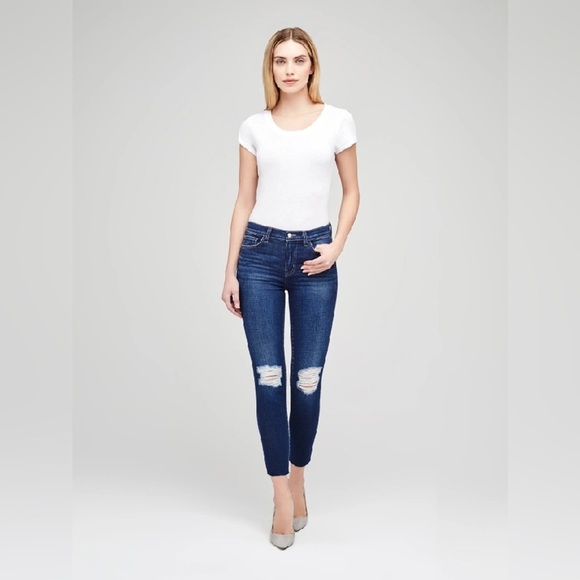L’AGENCE El Matador High Rise Raw Hem Jeans in Arcadia size 27 - Picture 1 of 7